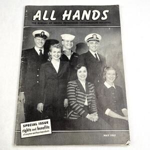 Vintage All Hands May 1957 Navy Information Bulletin Magazine